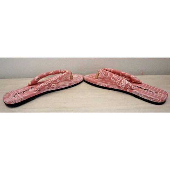 Free People Women's Sz 41 US 10-11 Pink & White Es Verdra Cotton Thong Sandals - Picture 14 of 16
